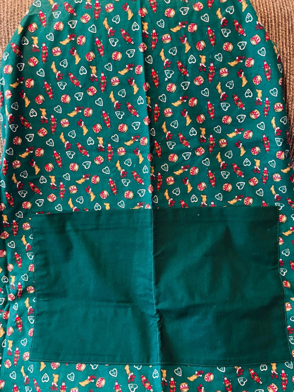 Christmas Reversible Apron New Handmade